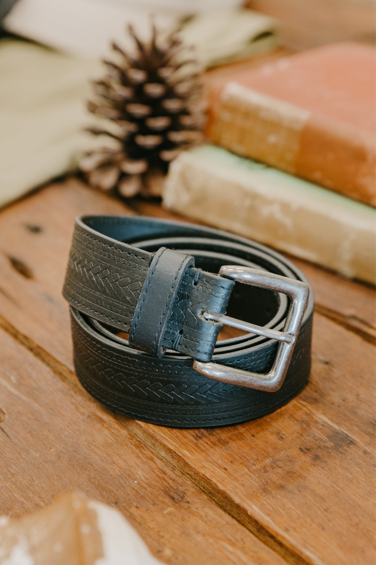 Black Russet Handcrafted Leather Belt