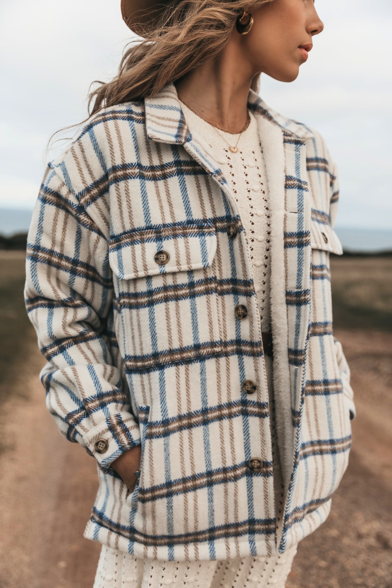 Bransby - Women White Flannel Jacket