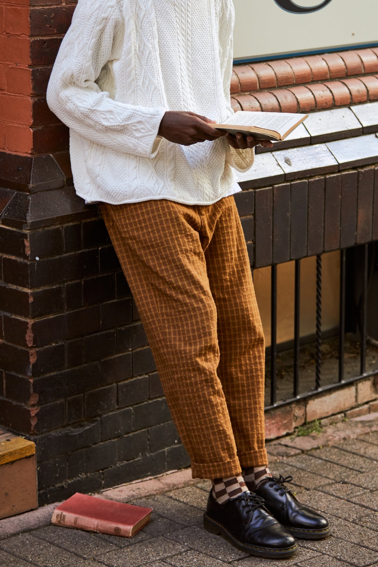 Kora - Brown Checked Pants