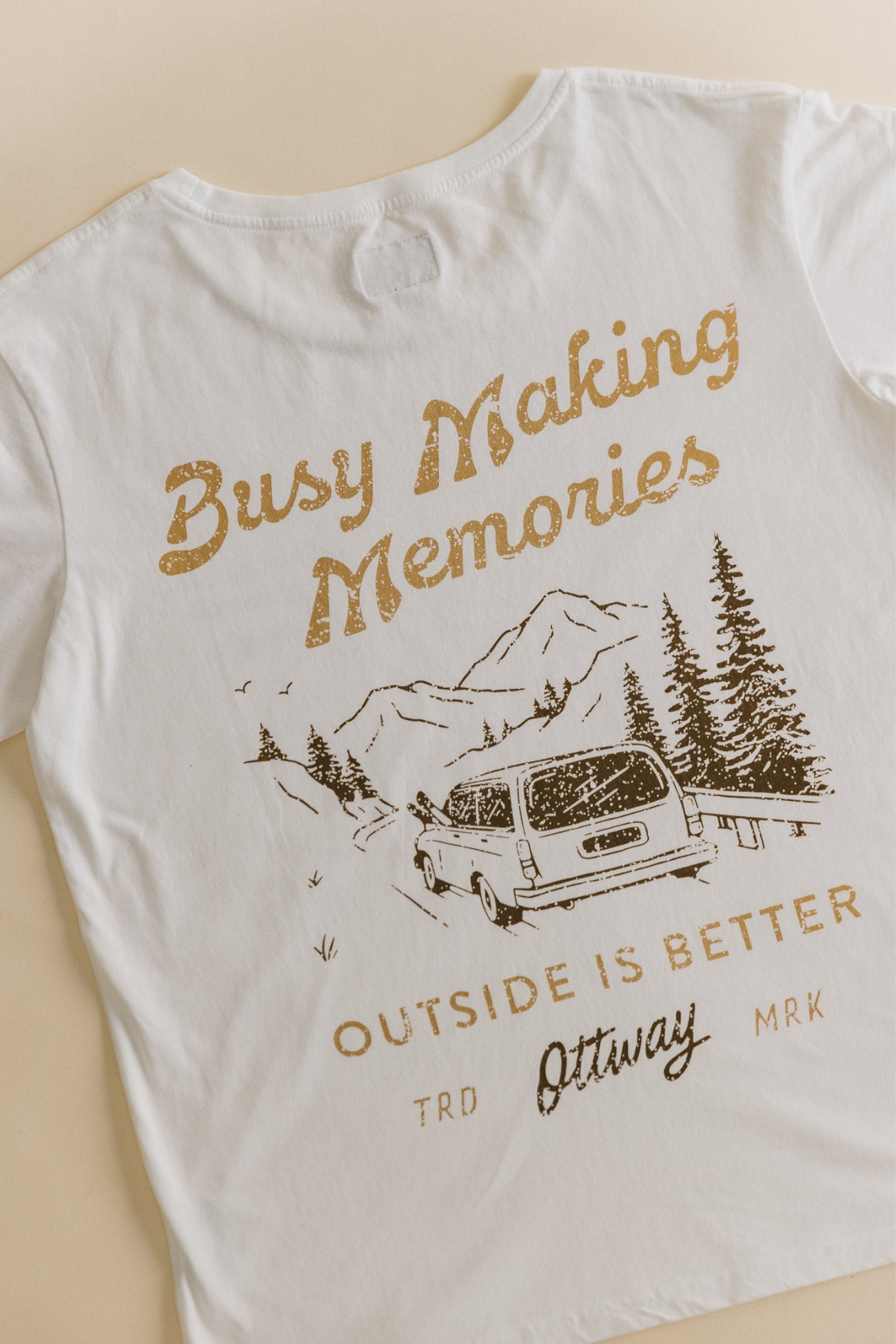 Busy Making Memories T-Shirt - Off White