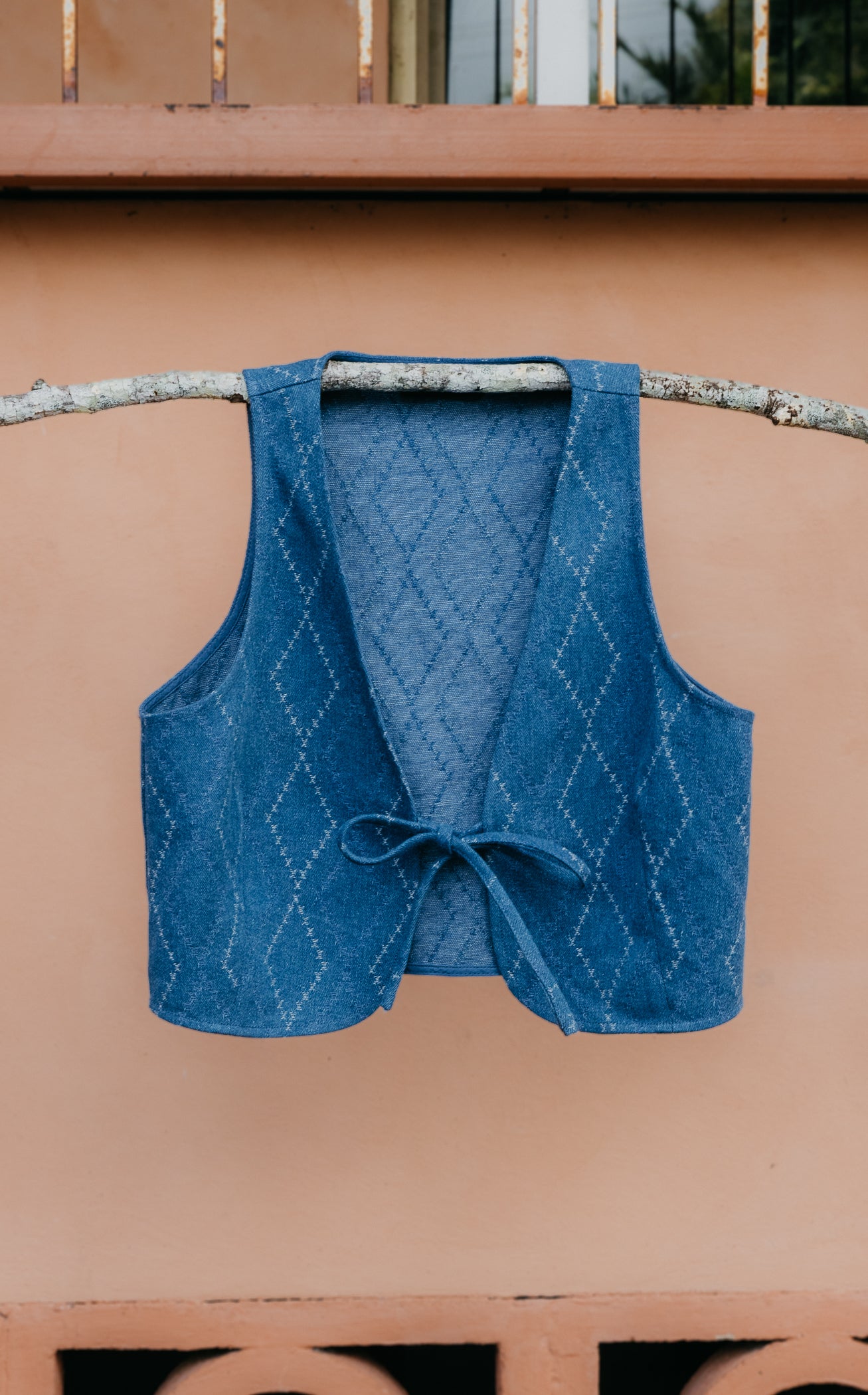 Indigo Denim Vest - Laced