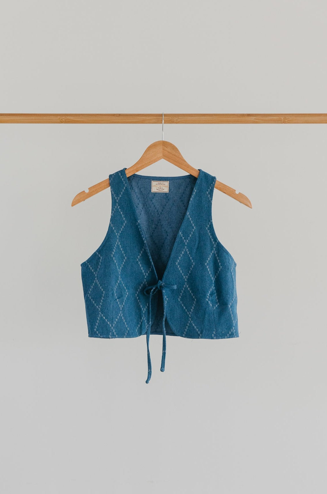 Indigo Denim Vest - Laced