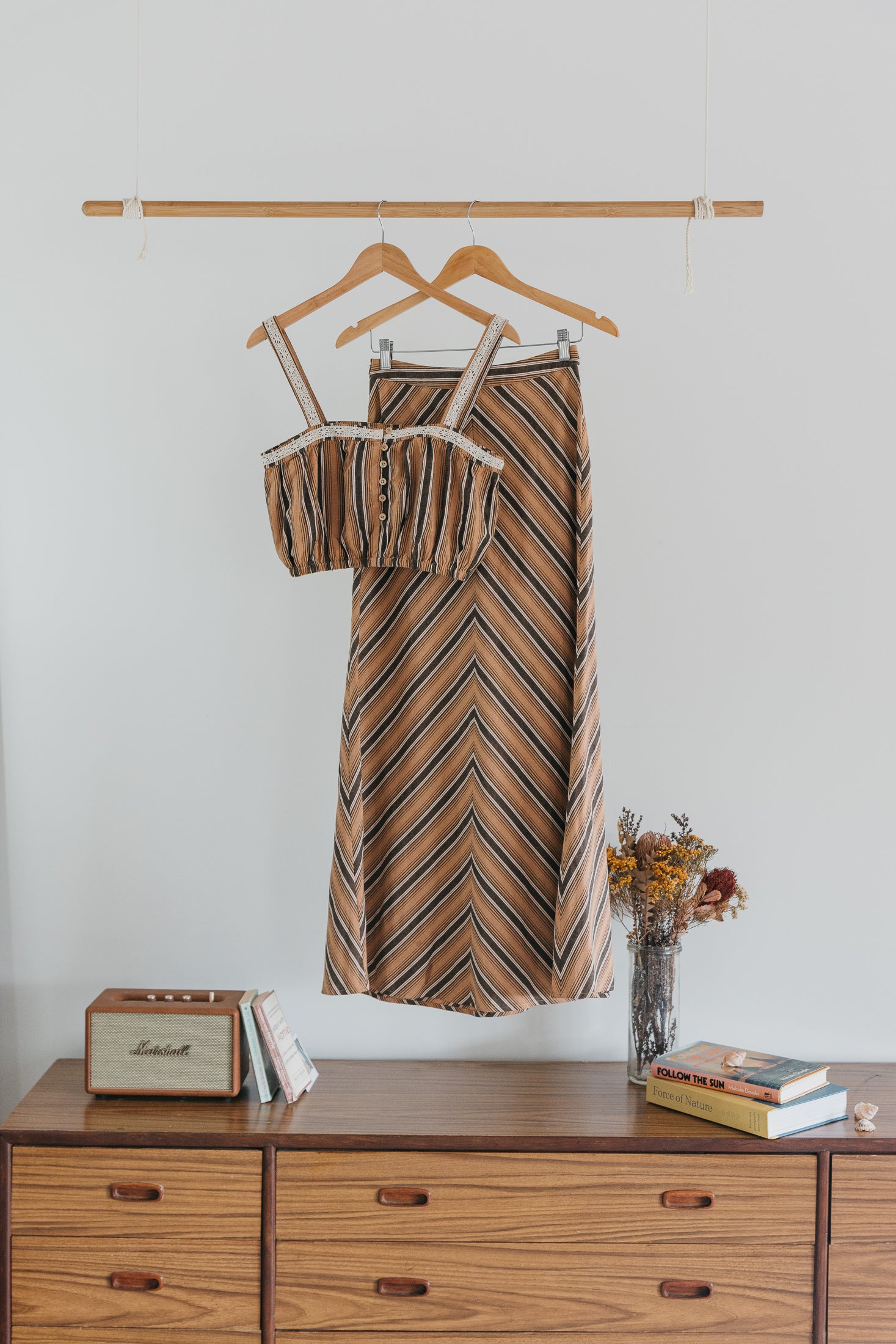 Clay - Striped Maxi Skirt