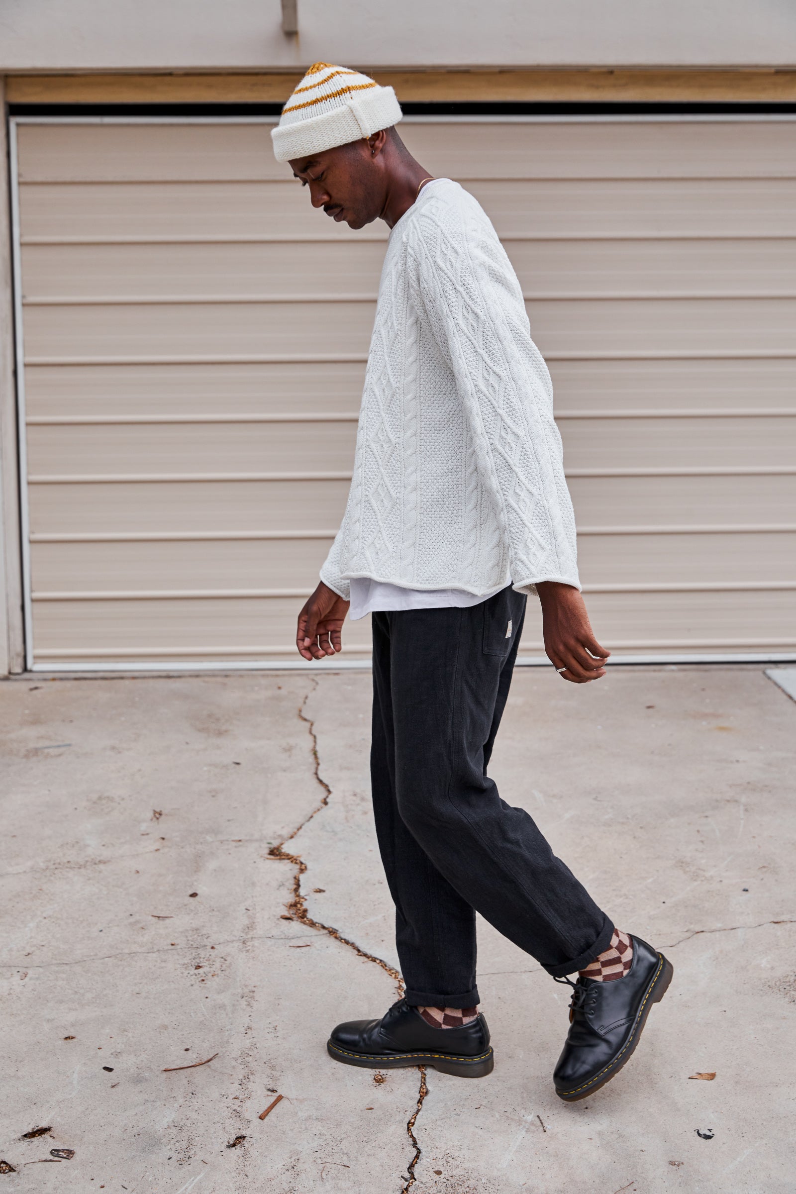 Miller - Textured Linen Pants - Washed Black