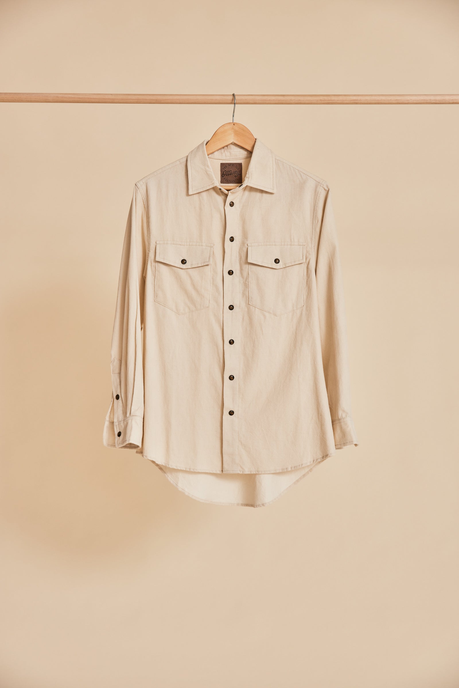 Cream Corduroy - Long Sleeve Shirt