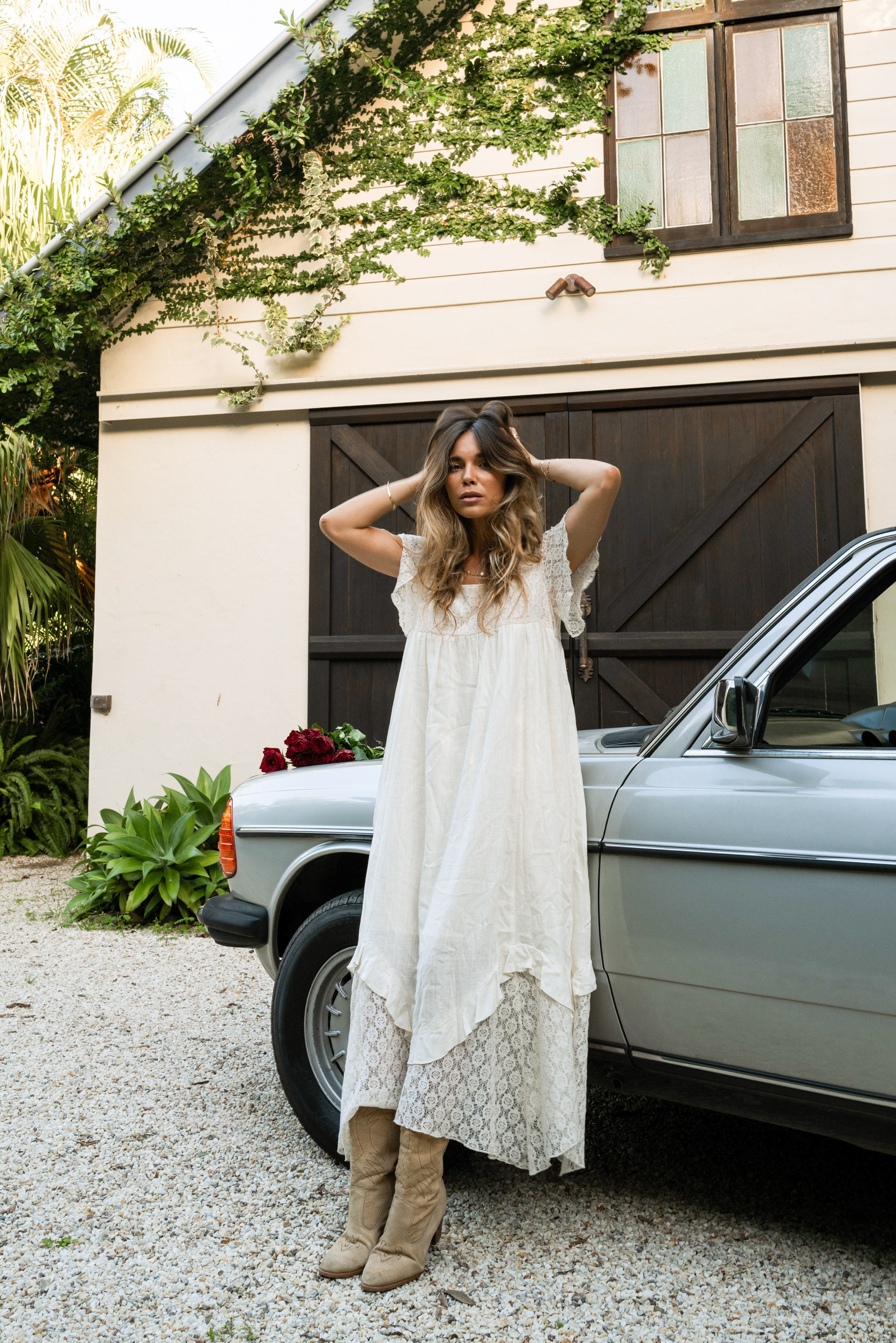 Allegra - Boho Lace Maxi Dress