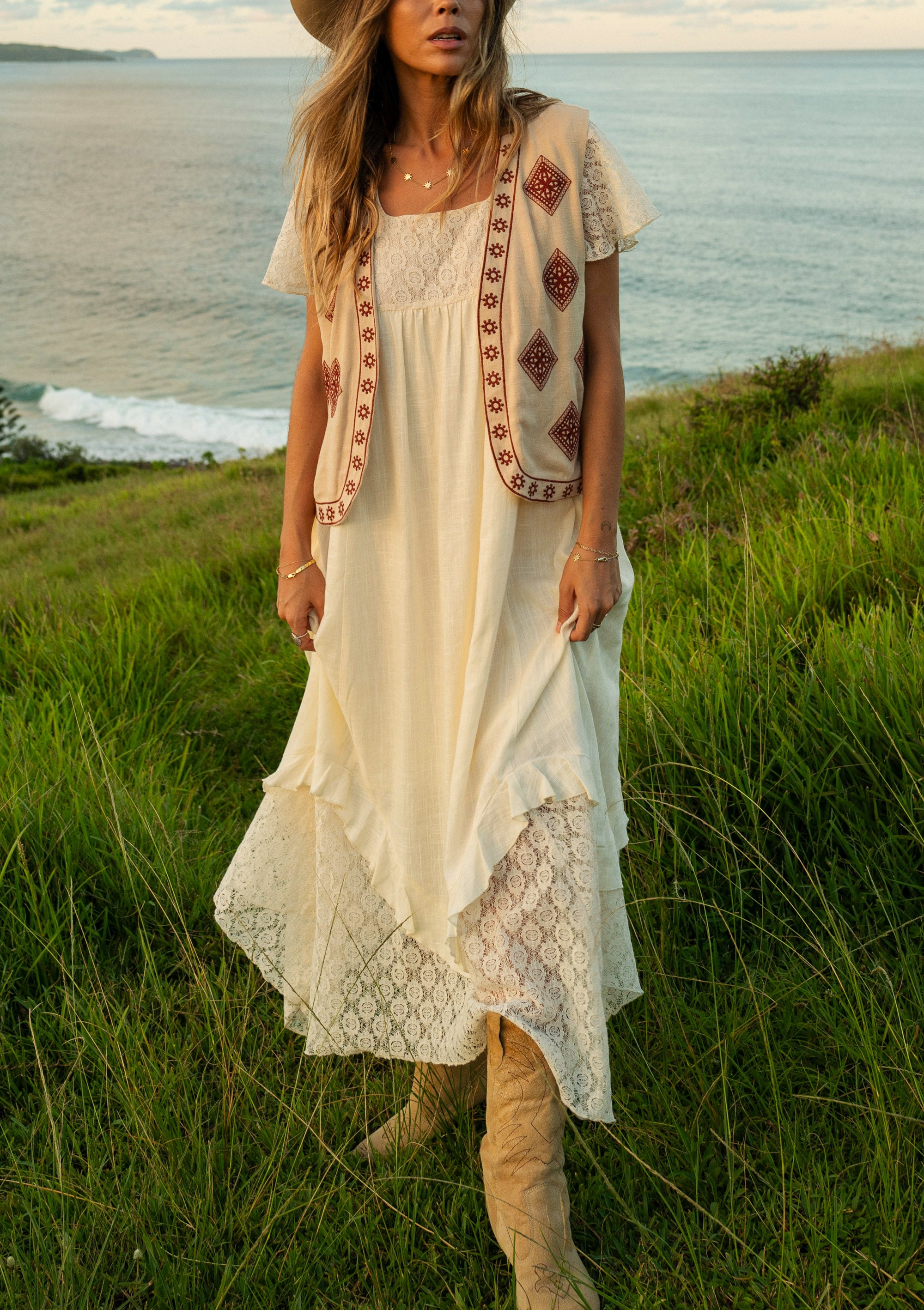 Allegra - Boho Lace Maxi Dress