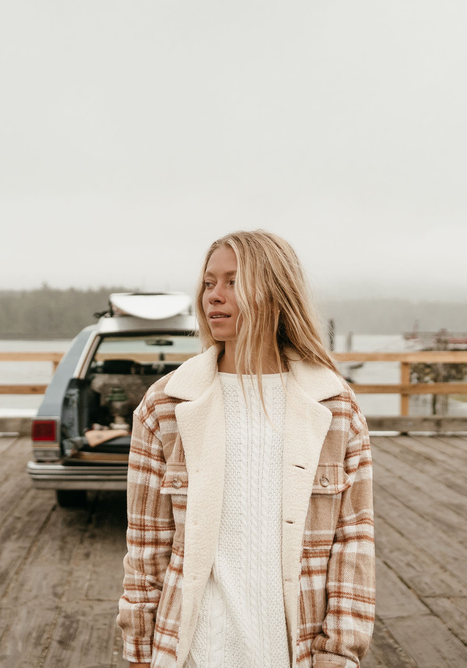 Parker - Women Brown Flannel Jacket