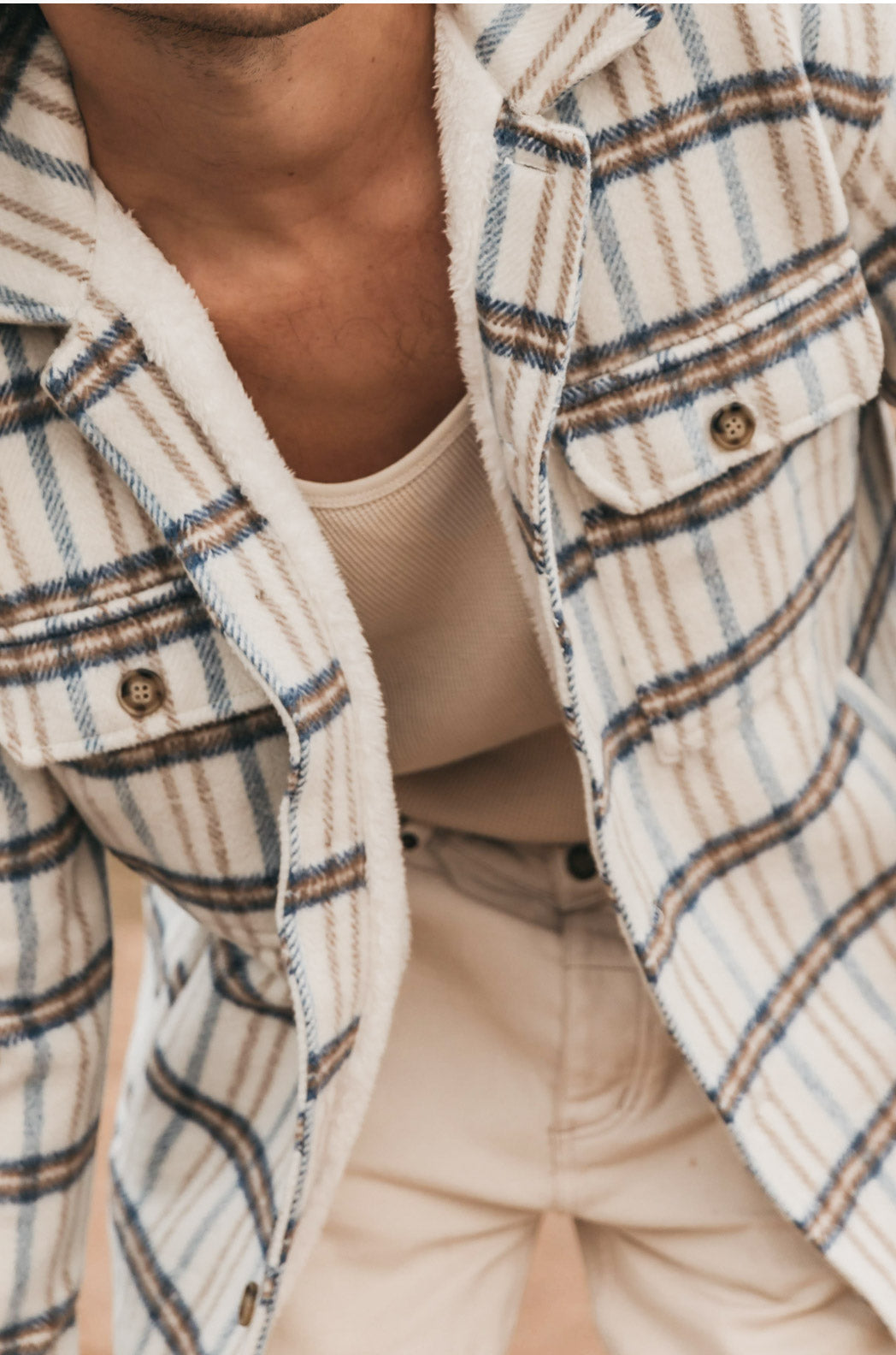 Bransby - White Flannel Jacket