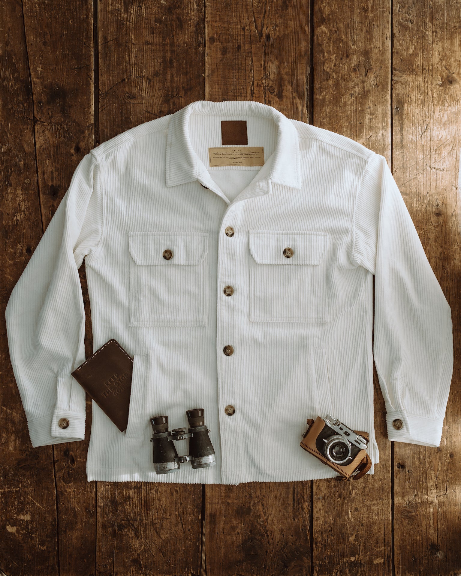 Reis - Women White Cord Shirt/Jacket