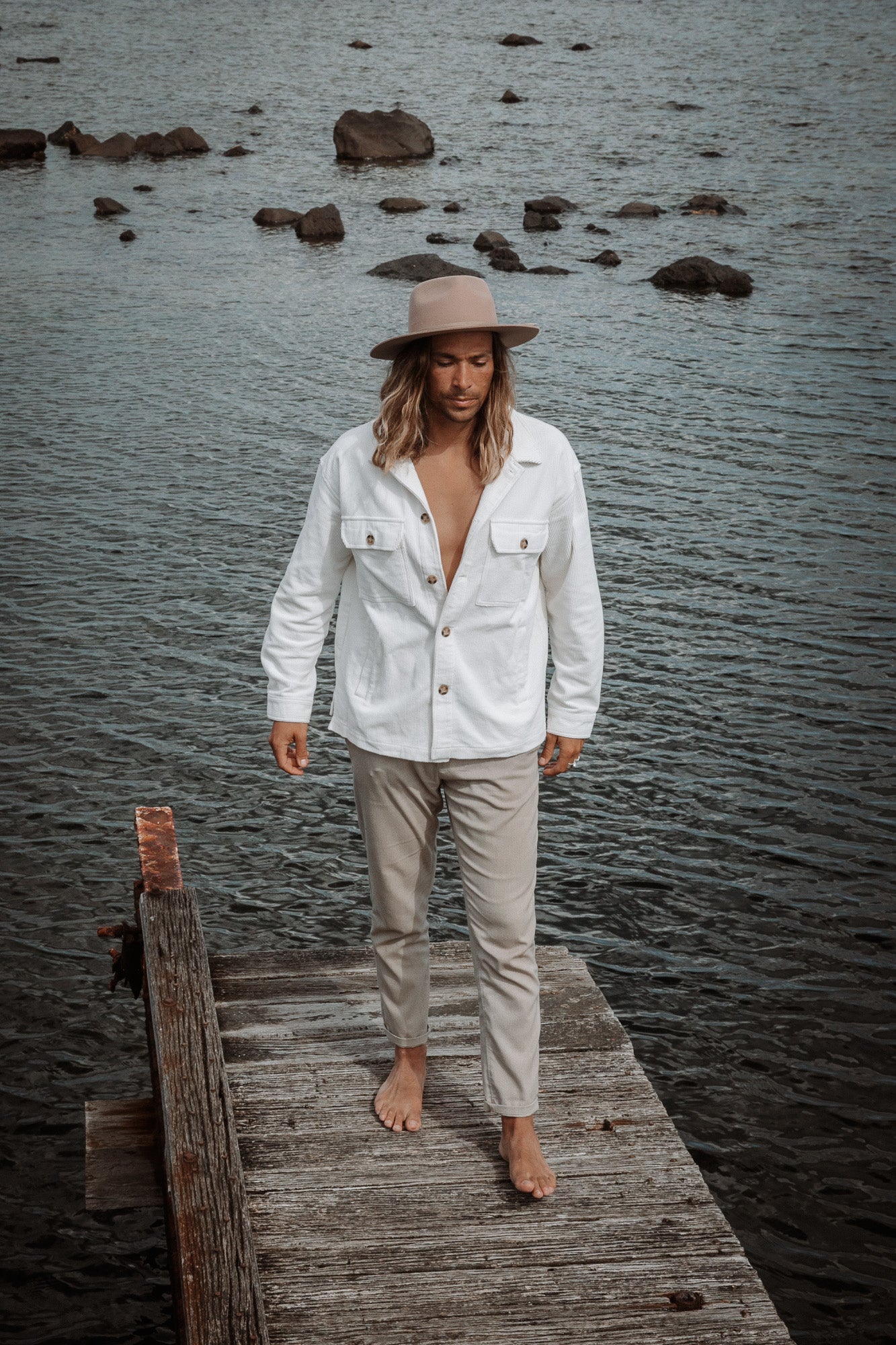 Reis - White Cord Shirt/Jacket